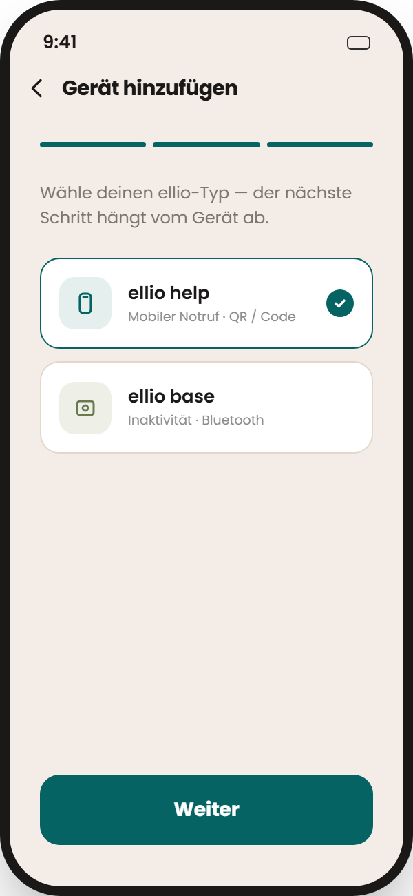 ellio App – Gerät einrichten