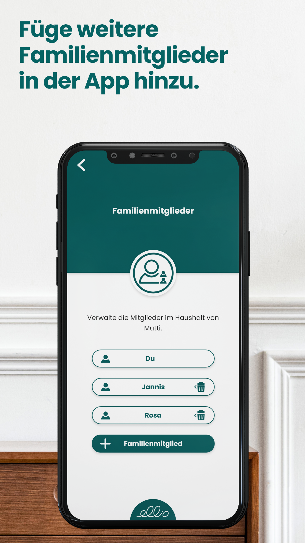 ellio Familien-App für Angehörige